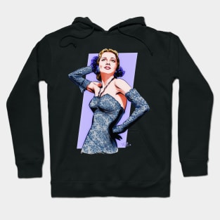 Joan Fontaine - An illustration by Paul Cemmick Hoodie